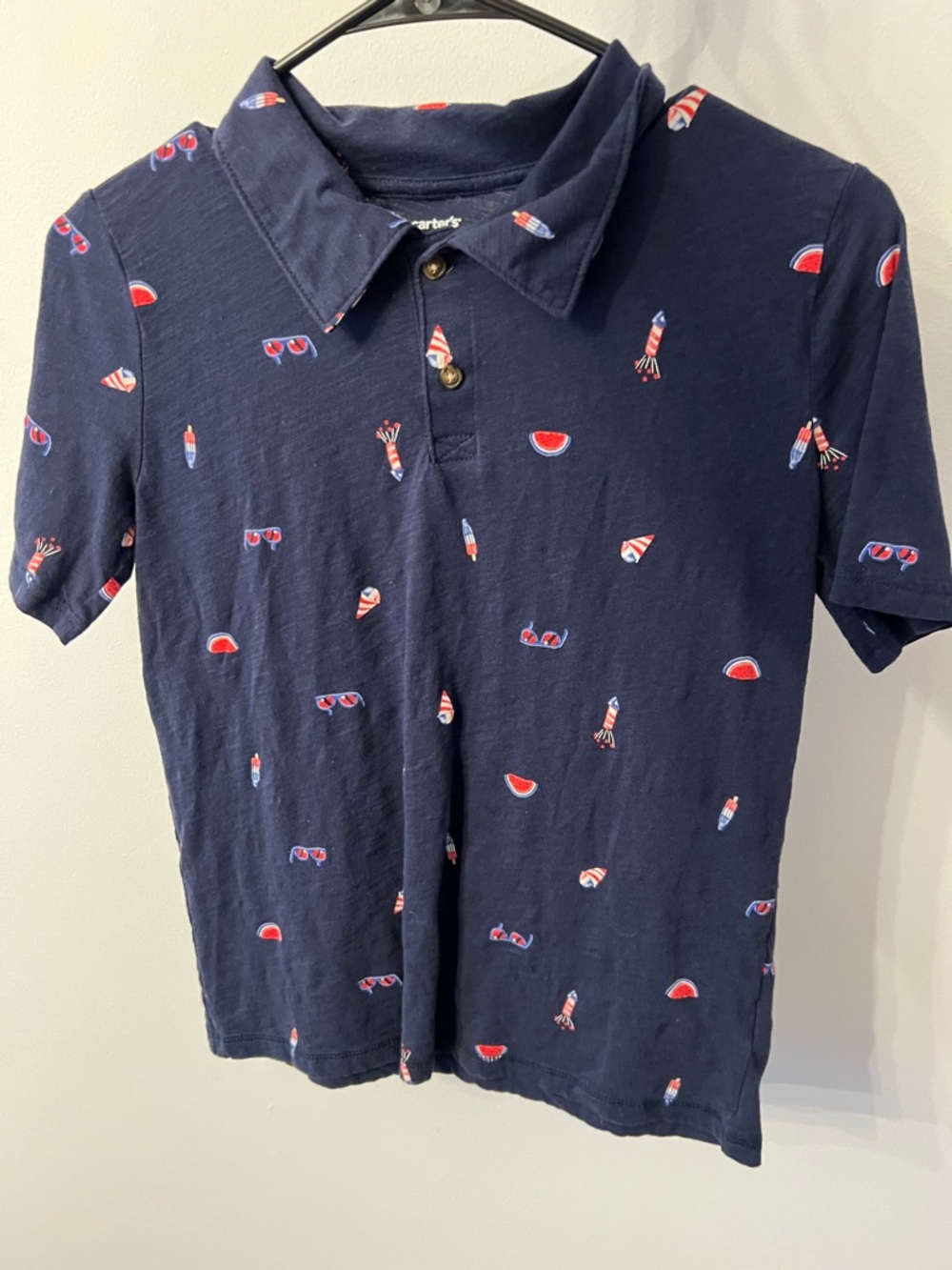 Carter's Navy 4th of July Polo